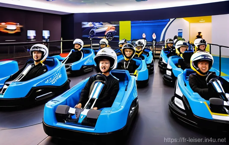 레저산업기사 합격 후기와 팁 - **Vibrant French Indoor Leisure Hub:**
"A bustling, brightly lit indoor leisure center in a mode...
